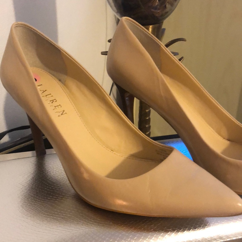Ralph Lauren Size 9 Bone High Heels